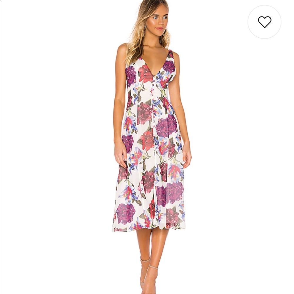 Privacy Please Reina Midi Dress in Lilac Floral